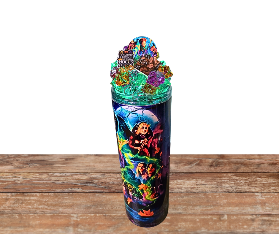 20 Oz Hocus Witches Light Up Tumbler With Removable Magnetic Lid
