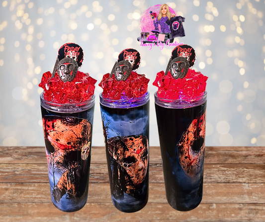 20 Oz Jason Friday The 13th Light Up Ice Tumbler With Removable Magnetic Lid
