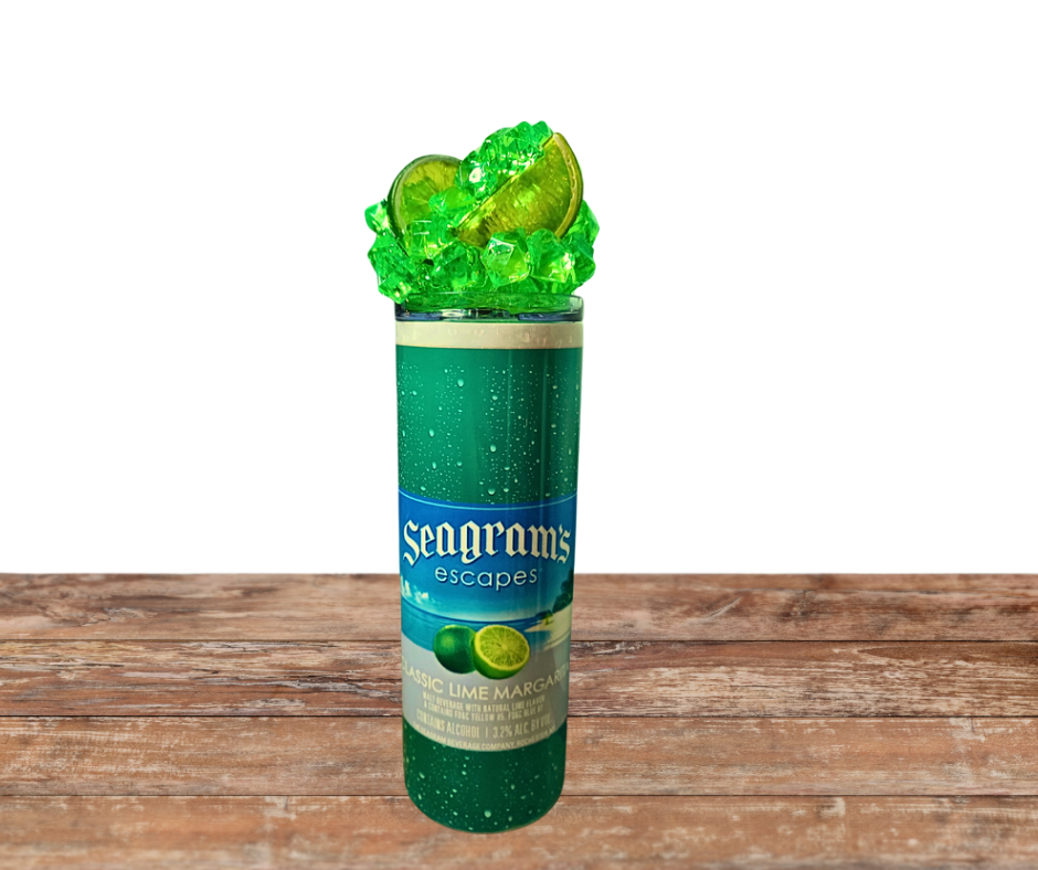 20 Oz Assorted Seagrams Escapes Jamaican Me Happy Faux Colored Ice Tumblers With Removable Magnetic Lid