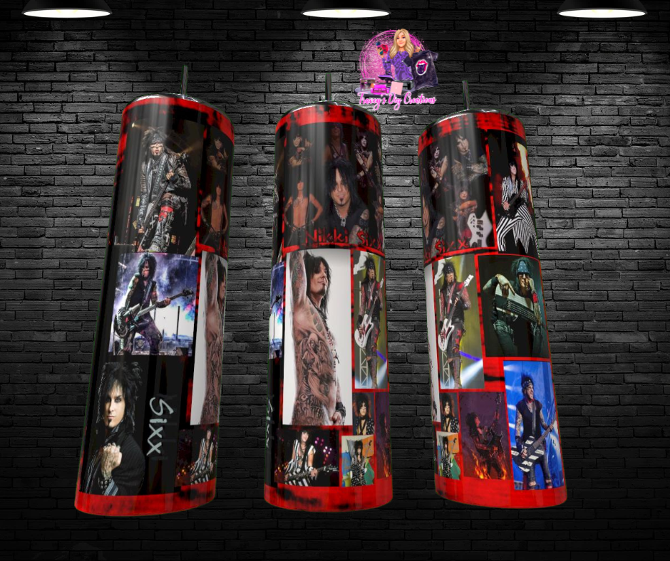 20 Oz Sublimated  Hard Rock Nikki Sixx Tumbler