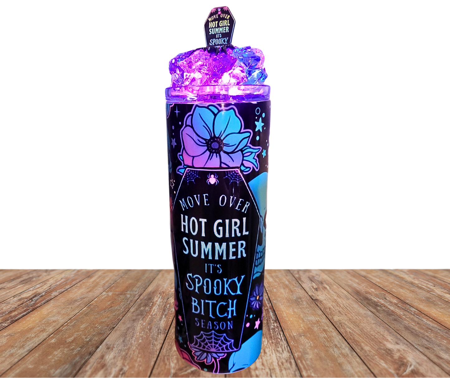 20 Oz Stainless Steel Hot Girl Spooky Light Up Ice Tumbler