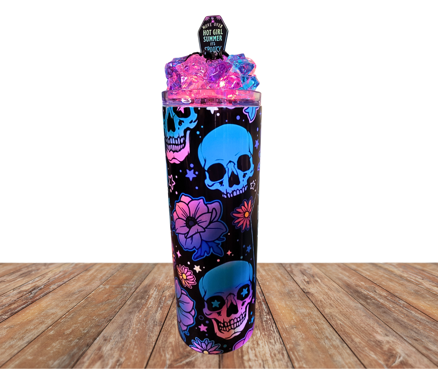 20 Oz Stainless Steel Hot Girl Spooky Light Up Ice Tumbler