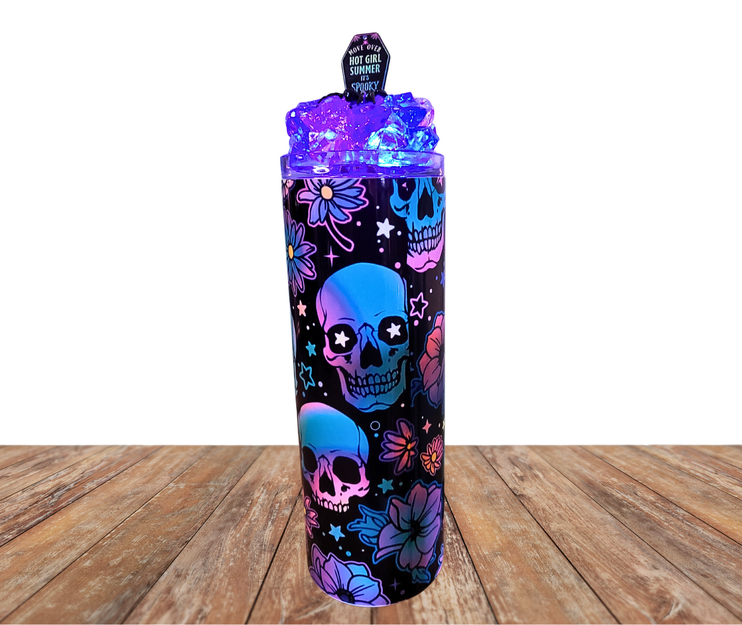 20 Oz Stainless Steel Hot Girl Spooky Light Up Ice Tumbler