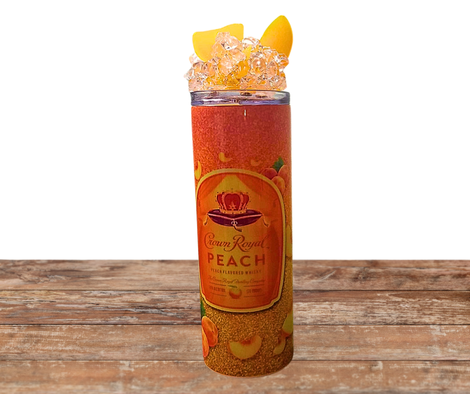 20 Oz Crown Royal Apple Peach Ice Tumblers With Removable Magnetic Lid