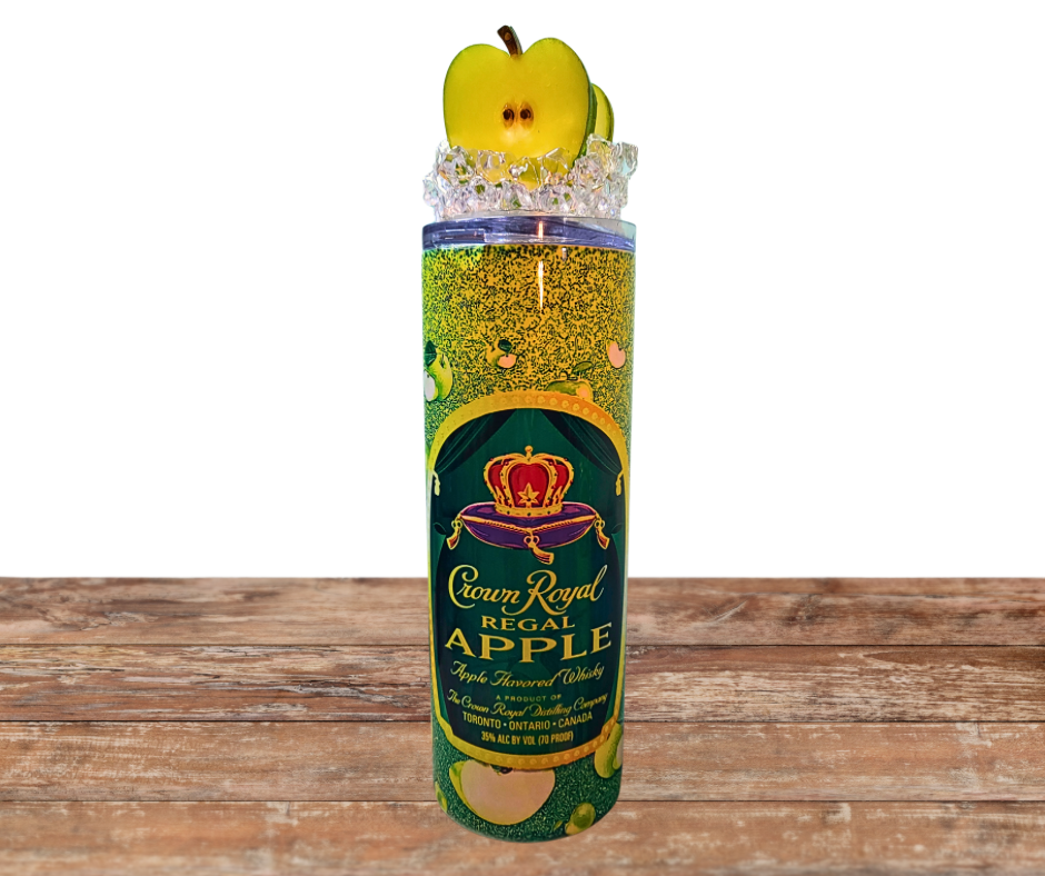 20 Oz Crown Royal Apple Peach Ice Tumblers With Removable Magnetic Lid