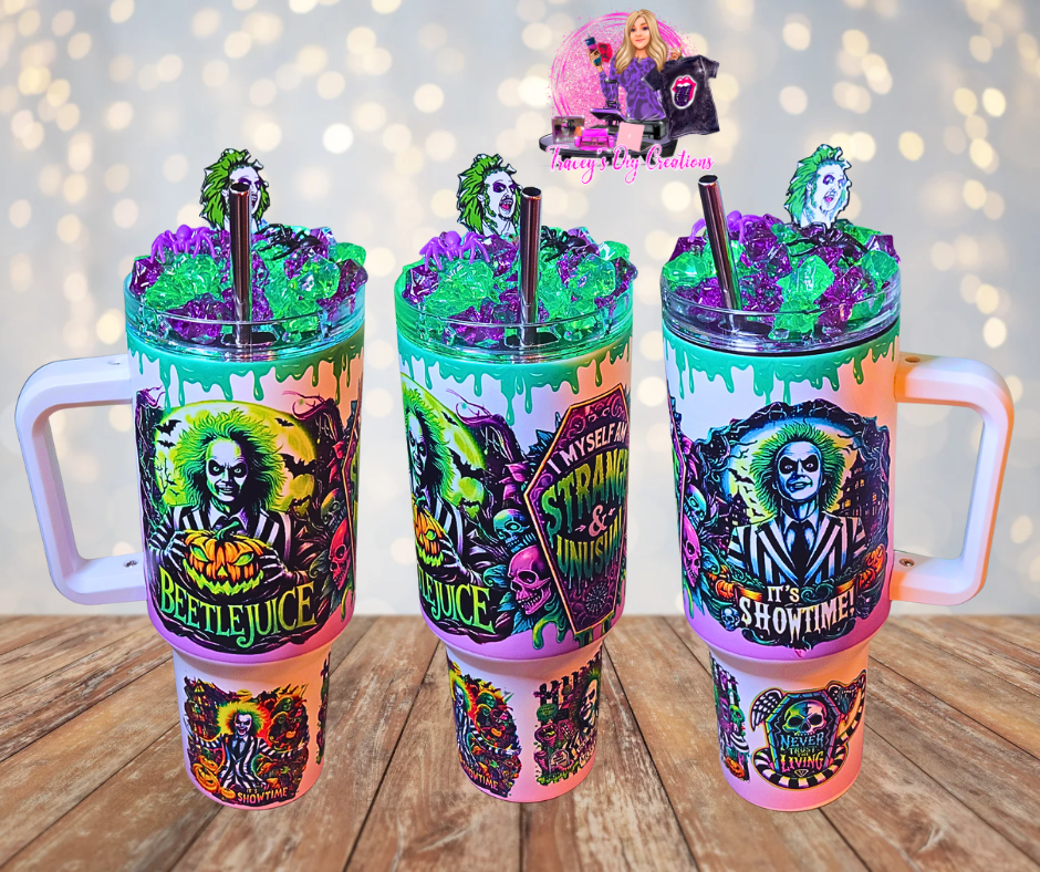 40 oz Ghost With The Most Glow In The Dark Light Up Ice Tumbler