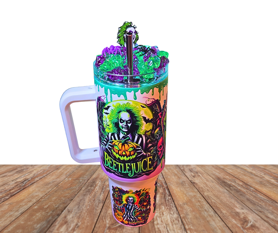40 oz Ghost With The Most Glow In The Dark Light Up Ice Tumbler