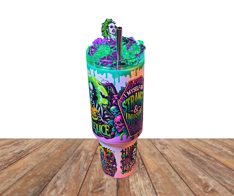 40 oz Ghost With The Most Glow In The Dark Light Up Ice Tumbler