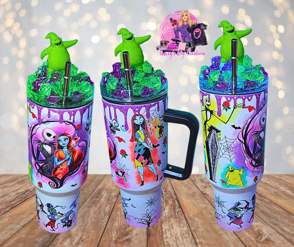 40 Oz Xmas Nightmare Glow In The Dark Light Up Ice Tumbler