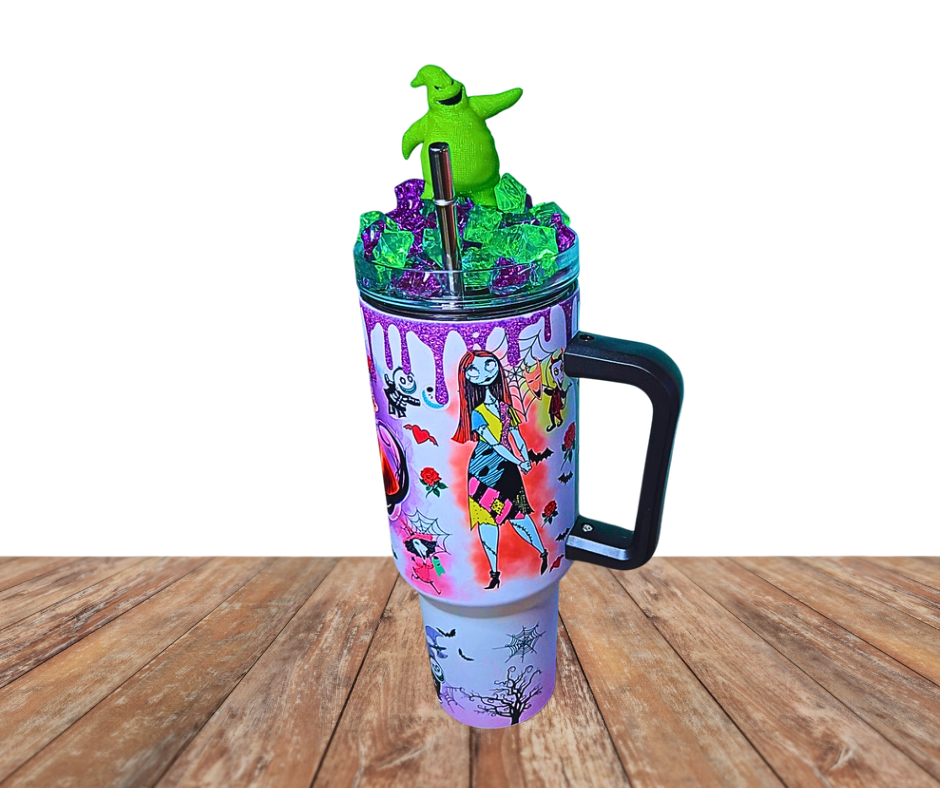 40 Oz Xmas Nightmare Glow In The Dark Light Up Ice Tumbler