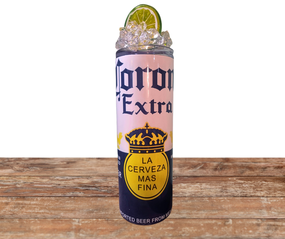 20 Oz Corona Miller Beer Ice Tumblers With Removable Magnetic Lid