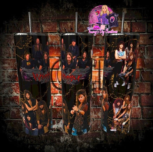 20 Oz Sublimated  80s Metal Winger Rock Band Tumbler