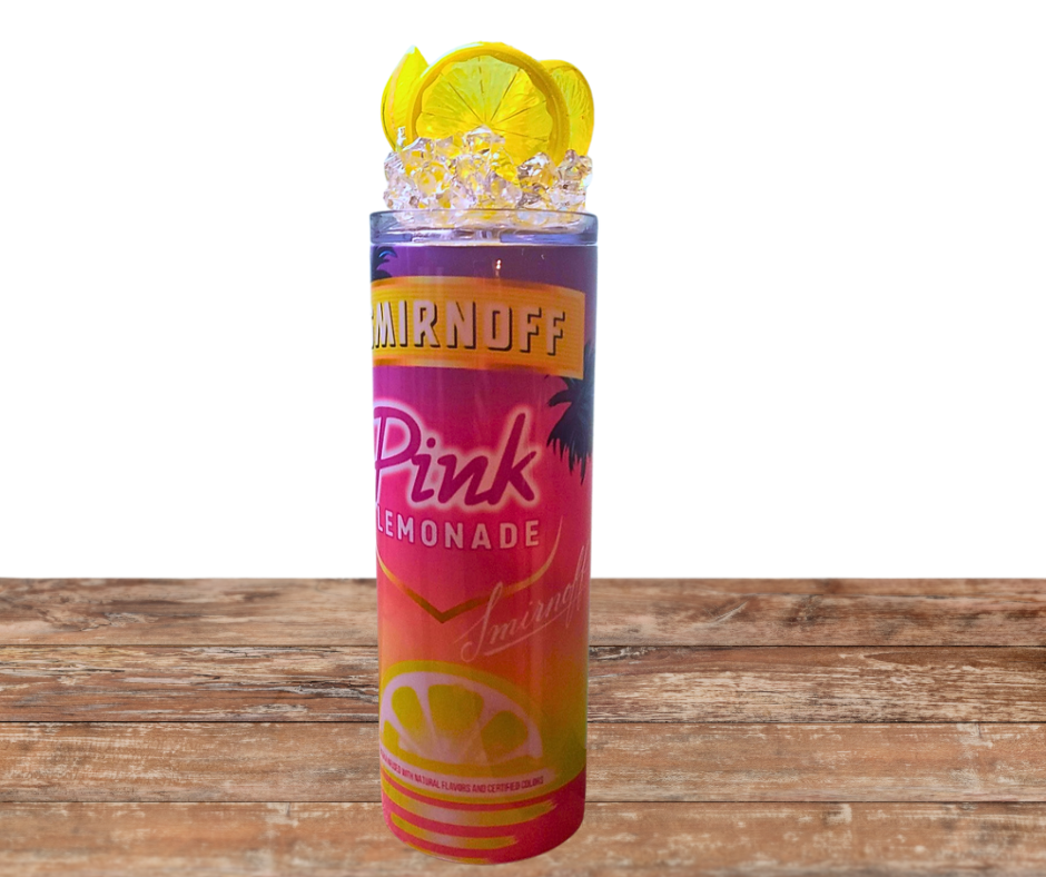 20 Oz Smirnoff Ice Pink Lemonade Assorted Flavors Ice Tumblers With Removable Magnetic Lid