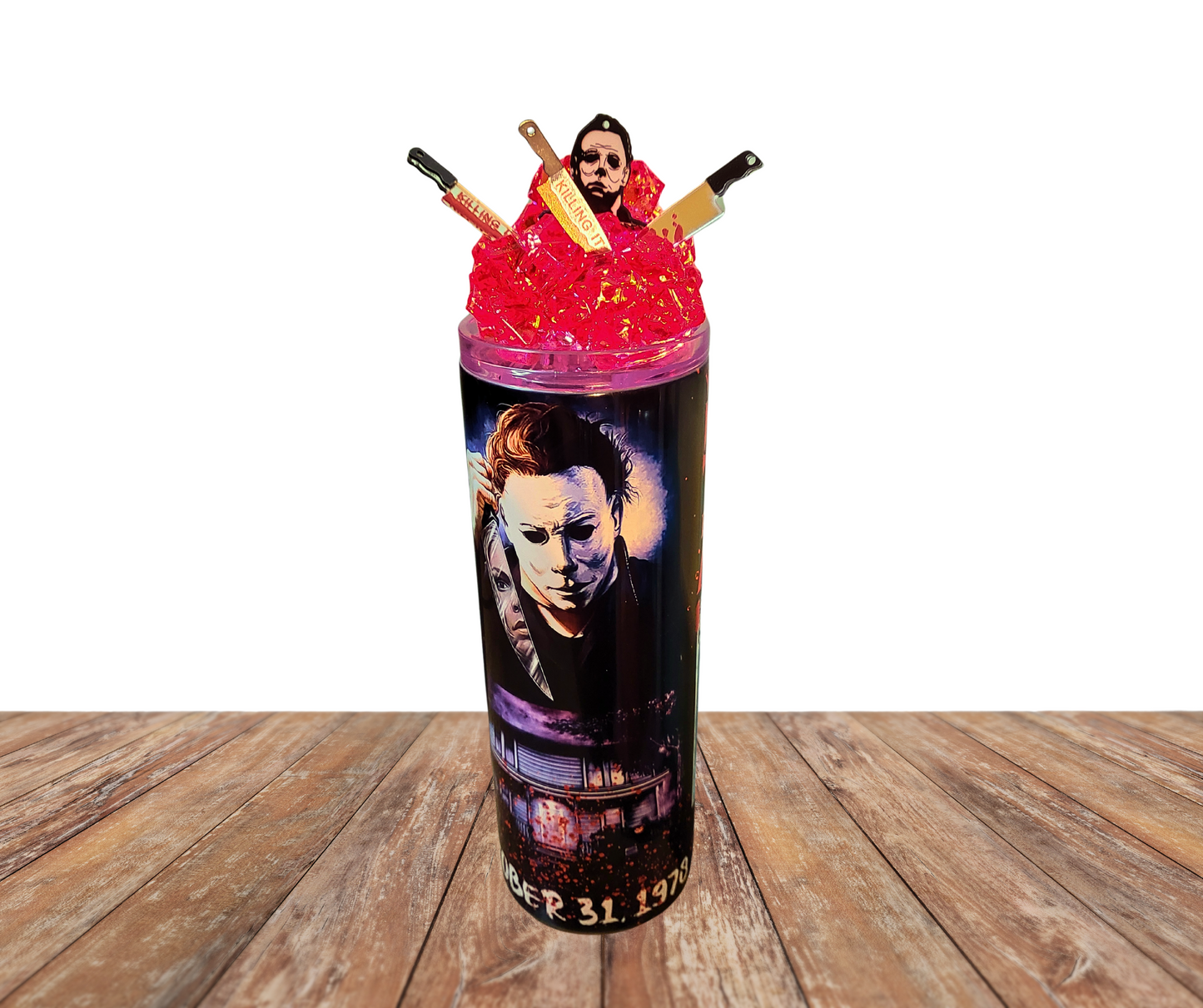 20 Oz Stainless Steel Michael Myers Light Up Ice Tumbler