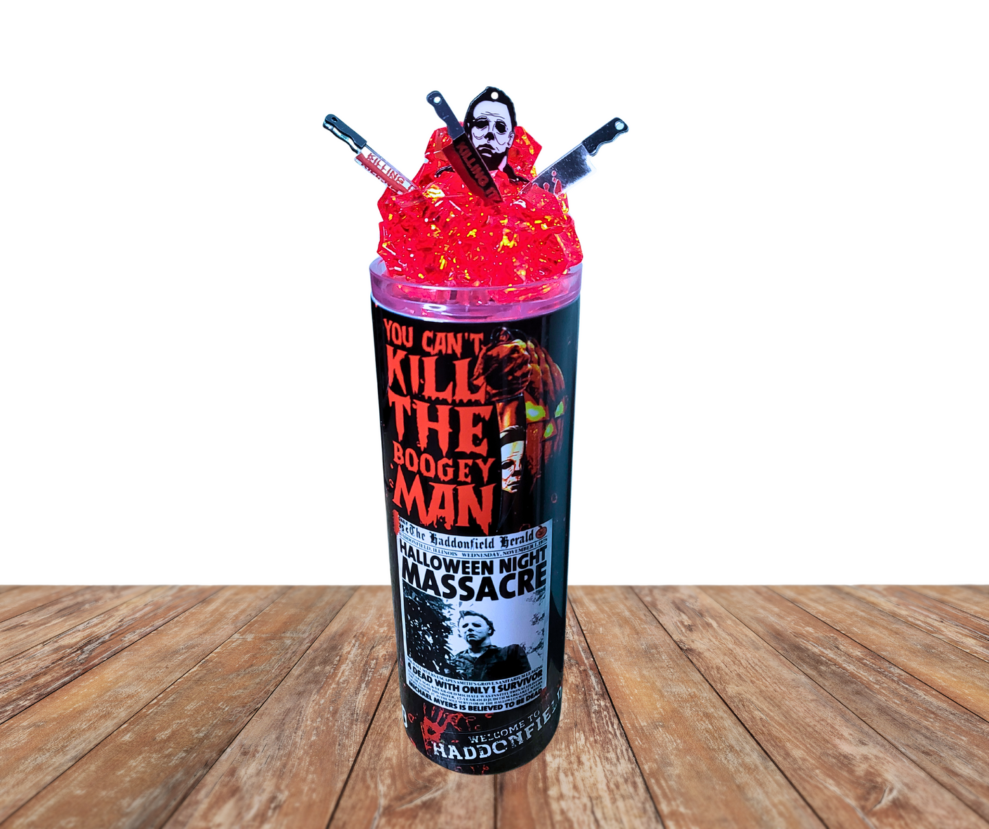 20 Oz Stainless Steel Michael Myers Light Up Ice Tumbler