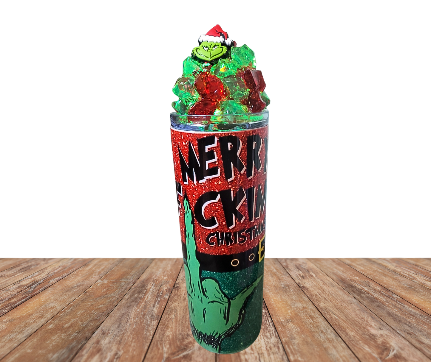 20 Oz Merry Christmas Funny Xmas Cartoon Light Up Ice Tumbler With Removable Magnetic Lid