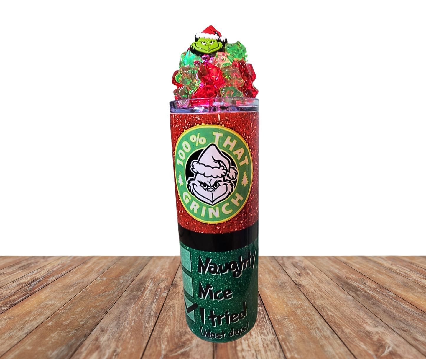 20 Oz Merry Christmas Funny Xmas Cartoon Light Up Ice Tumbler With Removable Magnetic Lid