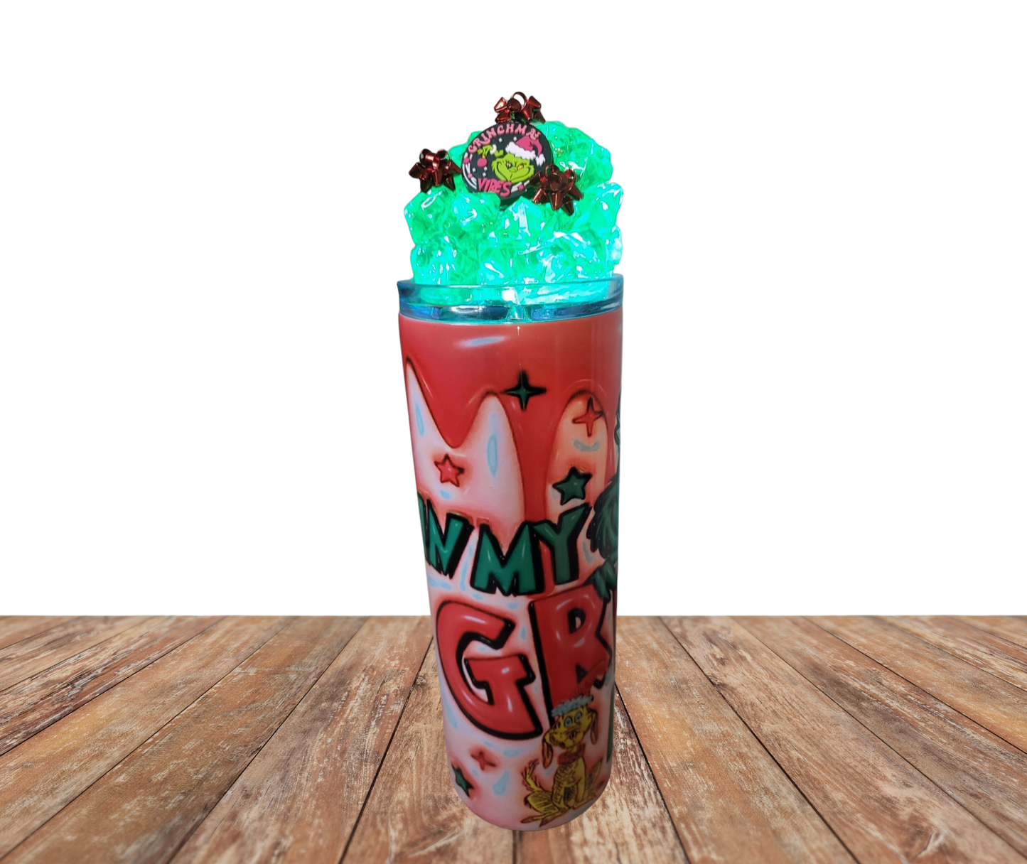 20 Oz Gnchmas Xmas Light Up Ice Tumbler With Removable Magnetic Lid