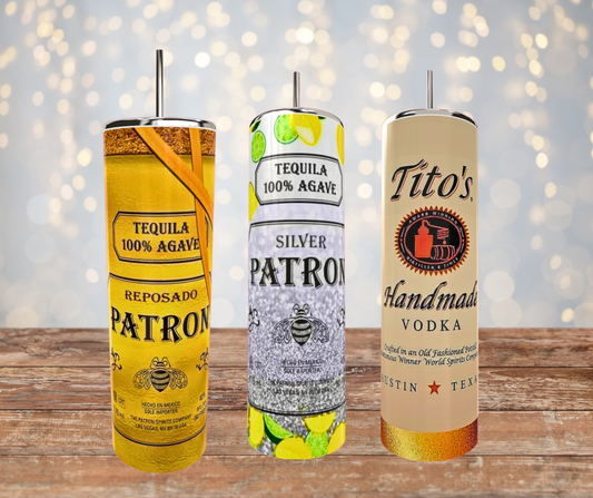 20 Oz Stainless Steel Alcohol Assorted Flavors Sublimated Tumblers