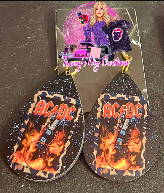 AC/DC Teardrop, ACDC Jewelry, 80s Hard Rock Merchandise