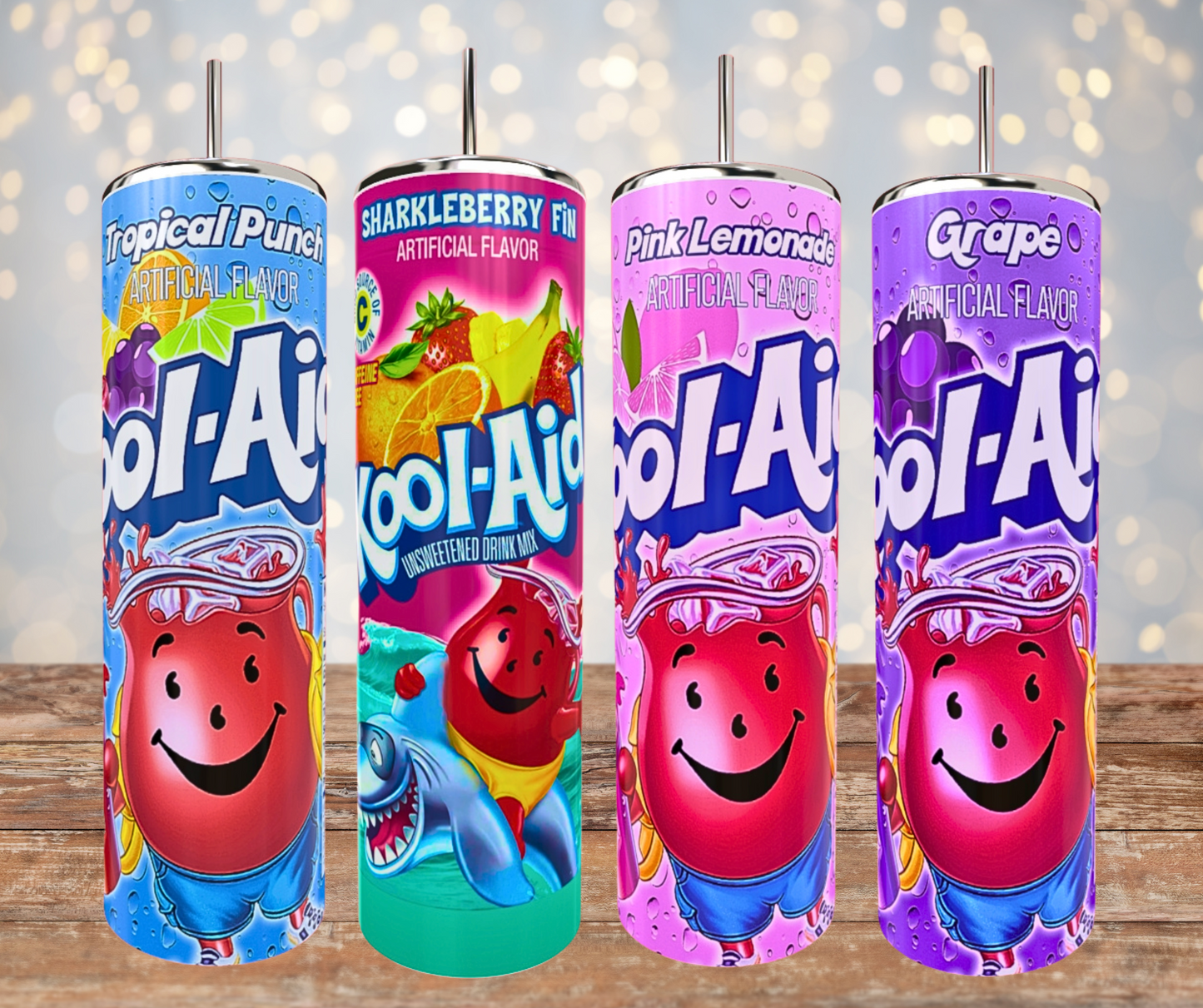 20 Oz Stainless Steel Koolaid Assorted Flavors Sublimated Tumbler