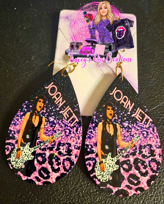 Joan Jett Earrings, Classic Rock Jewelry