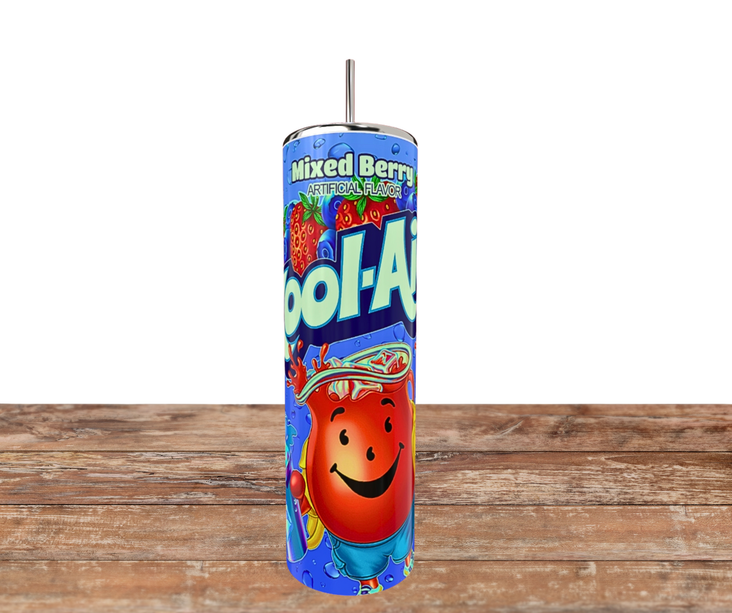 20 Oz Stainless Steel Sublimated Kool Aid Flavor Tumblers