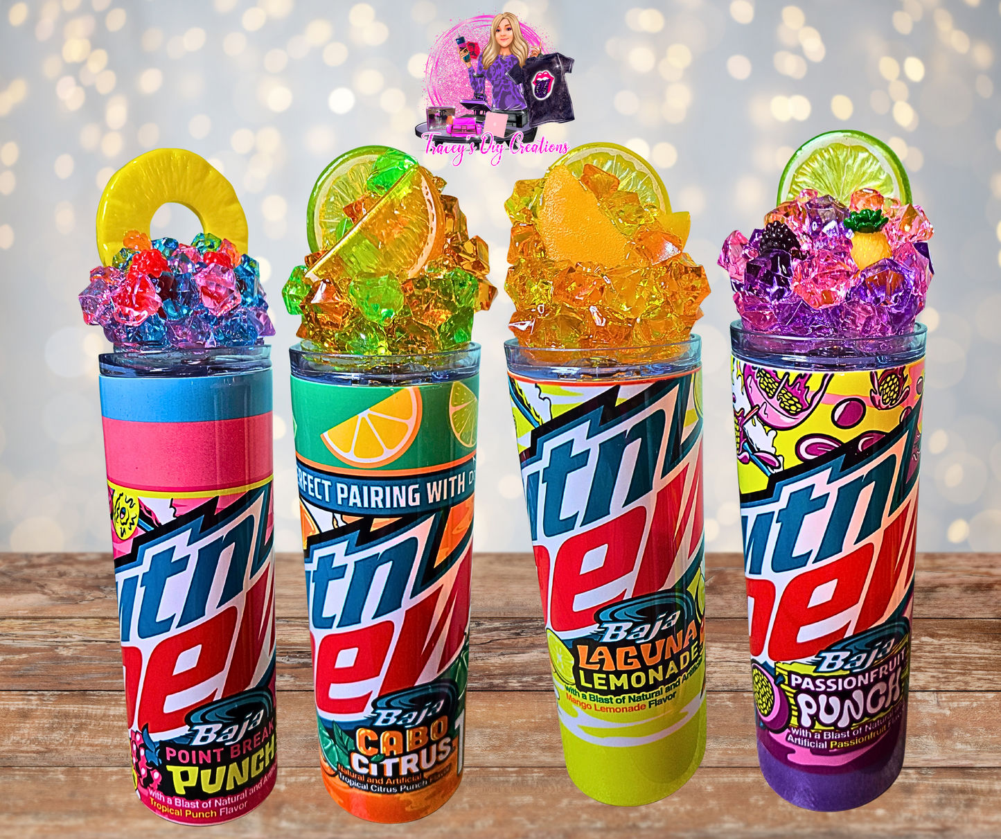 20 Oz Stainless Steel Mnt Dew Assorted Limited Edition Baja Blast Flavors Ice Tumblers With A Removable magnetic lid