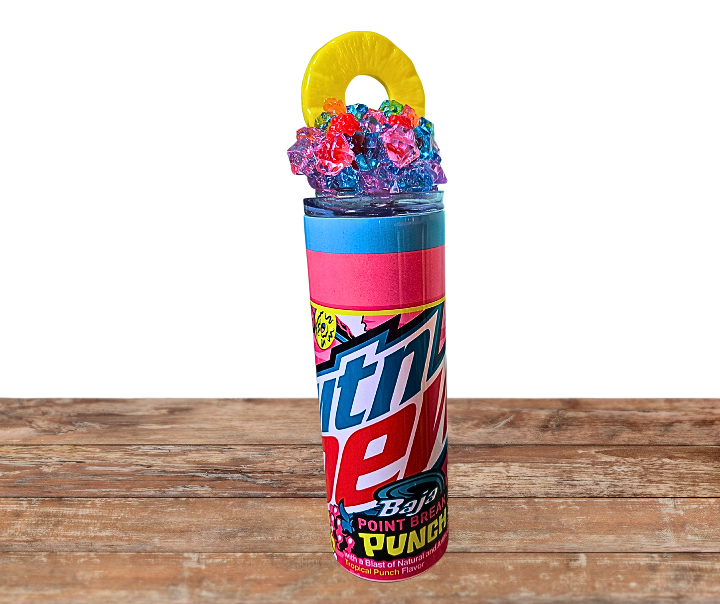 20 Oz Stainless Steel Mnt Dew Assorted Limited Edition Baja Blast Flavors Ice Tumblers With A Removable magnetic lid