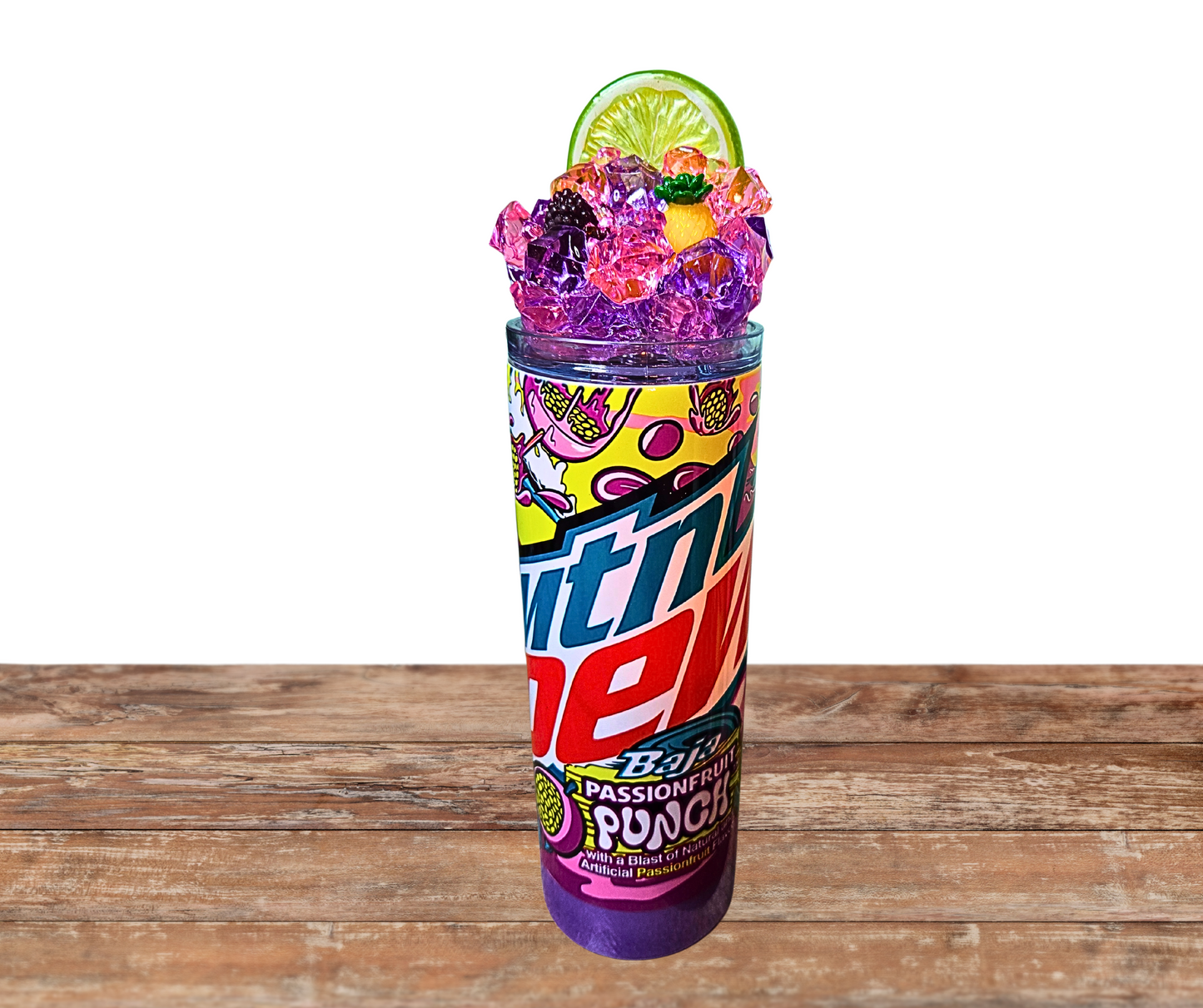 20 Oz Stainless Steel Mnt Dew Assorted Limited Edition Baja Blast Flavors Ice Tumblers With A Removable magnetic lid