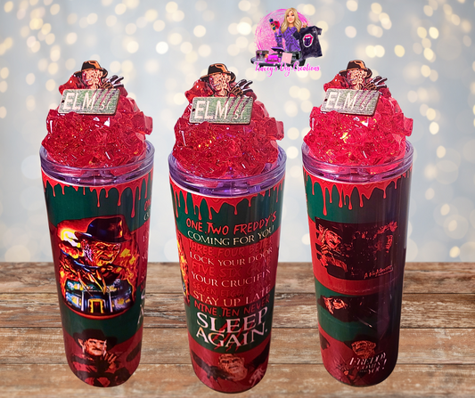 20 Oz Stainless Steel Freddy Krueger Light Up Ice Tumbler