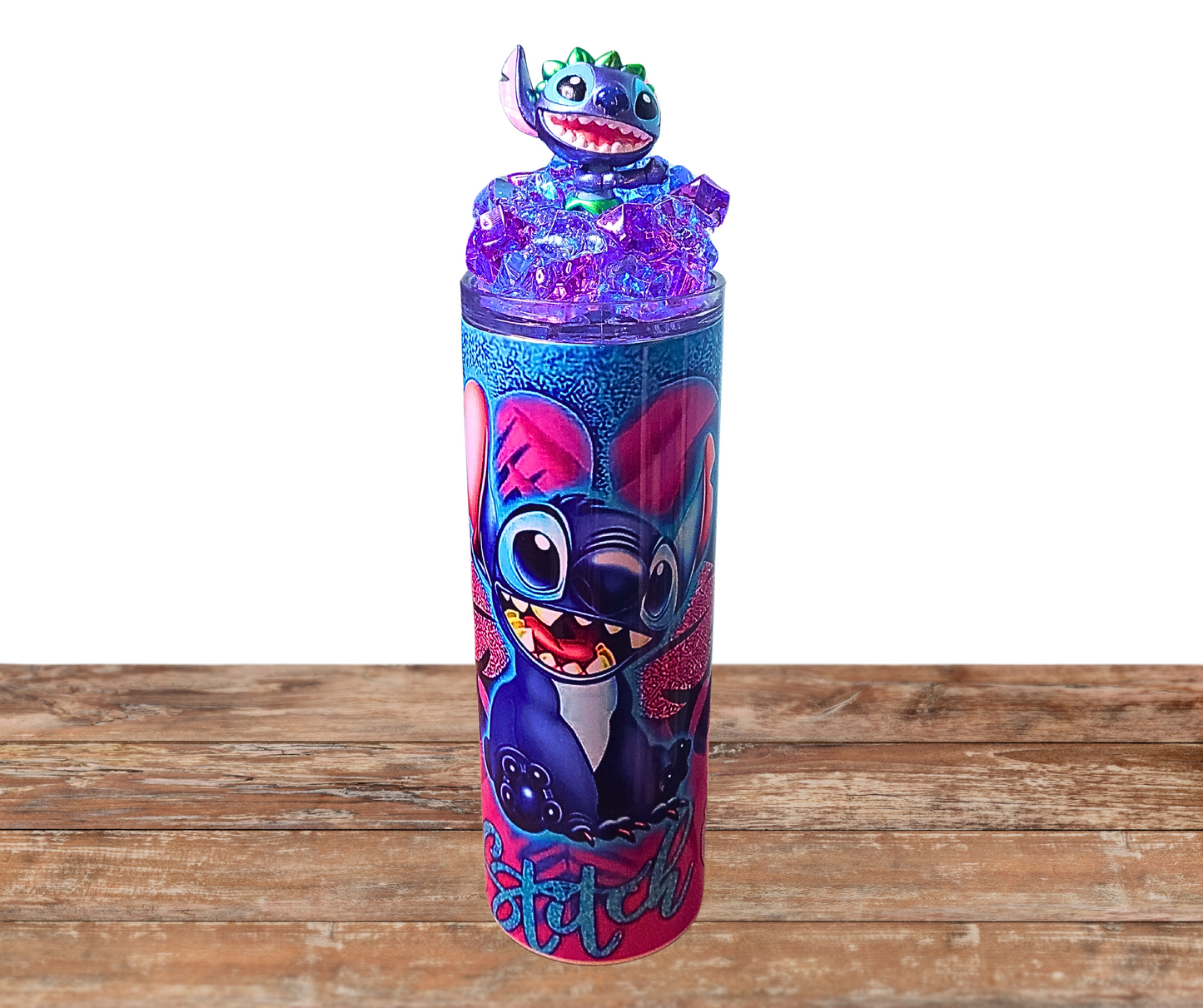 20 Oz Stainless Steel Stitch Light Up Ice Tumbler