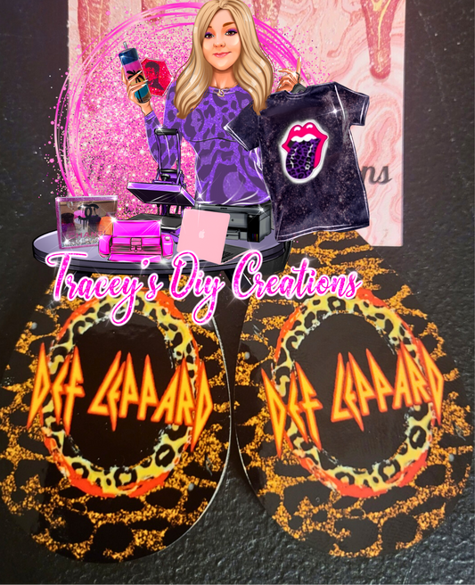 Def Leppard Earrings, 80's Rock Band Earrings, Rockstar Earrings, Def Leppard Merchandise, Rock Music Jewelry