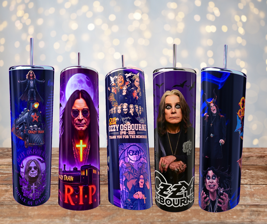 20 Oz Stainless Steel Sublimated Ozzy Tribute Tumblers
