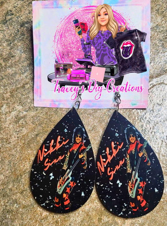 Nikki Sixx, Sixx Merchandise, Glam Rock Earrings